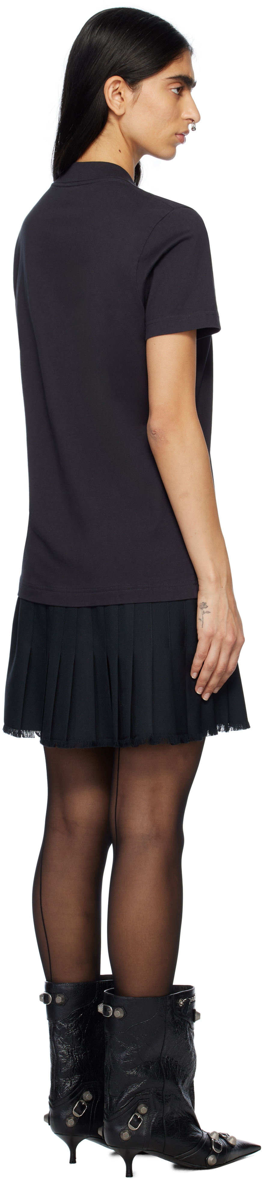 Balenciaga Black Layered T-shirt Minidress Balenciaga