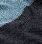 Giorgio Armani - Slim-Fit Two-Tone Wool Cardigan - Blue