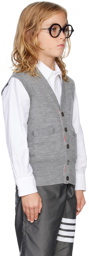 Thom Browne Kids Gray Stripe Back Vest
