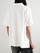Balenciaga - Logo-Embroidered Cotton-Piqué Polo Shirt - White