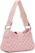 MISBHV Pink Jacquard Monogram Small Shoulder Bag