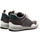 Dunhill - Radial Runner Leather and Suede-Trimmed Mesh Sneakers - Men - Dark gray