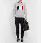 AMI - Terry-Detailed Loopback Cotton-Jersey Sweatshirt - Men - Gray