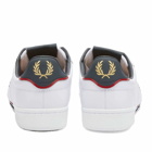 Fred Perry Men's Authentic B722 Spencer Leather Sneakers in White/Navy