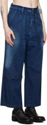 Y's Indigo Straight Jeans