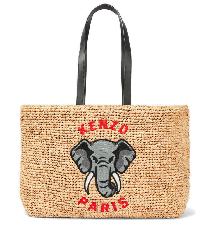 Photo: Kenzo - Large raffia tote bag