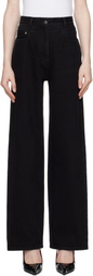 Beaufille Black Elipse Wide Leg Jeans