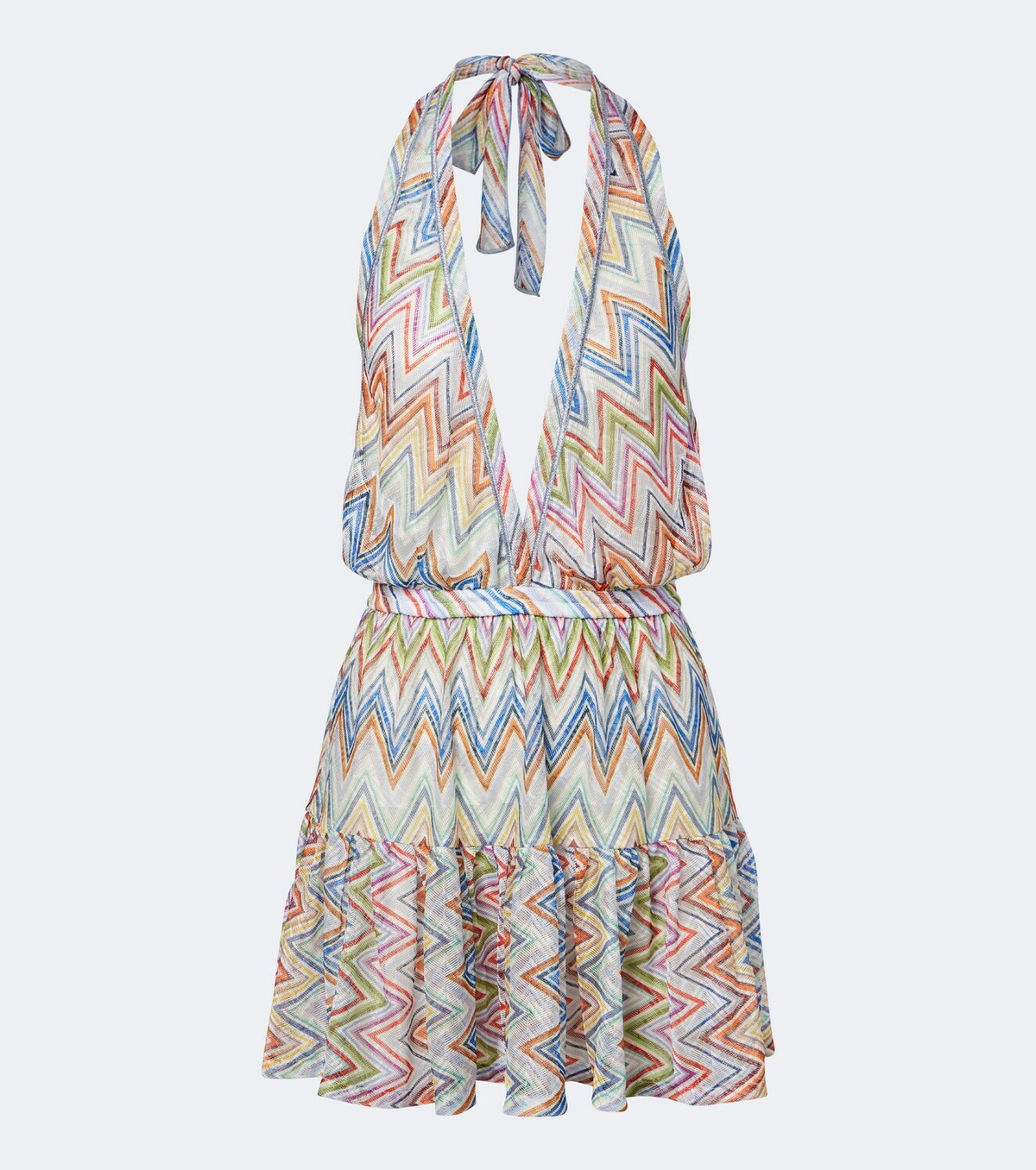 Missoni Zigzag halterneck minidress