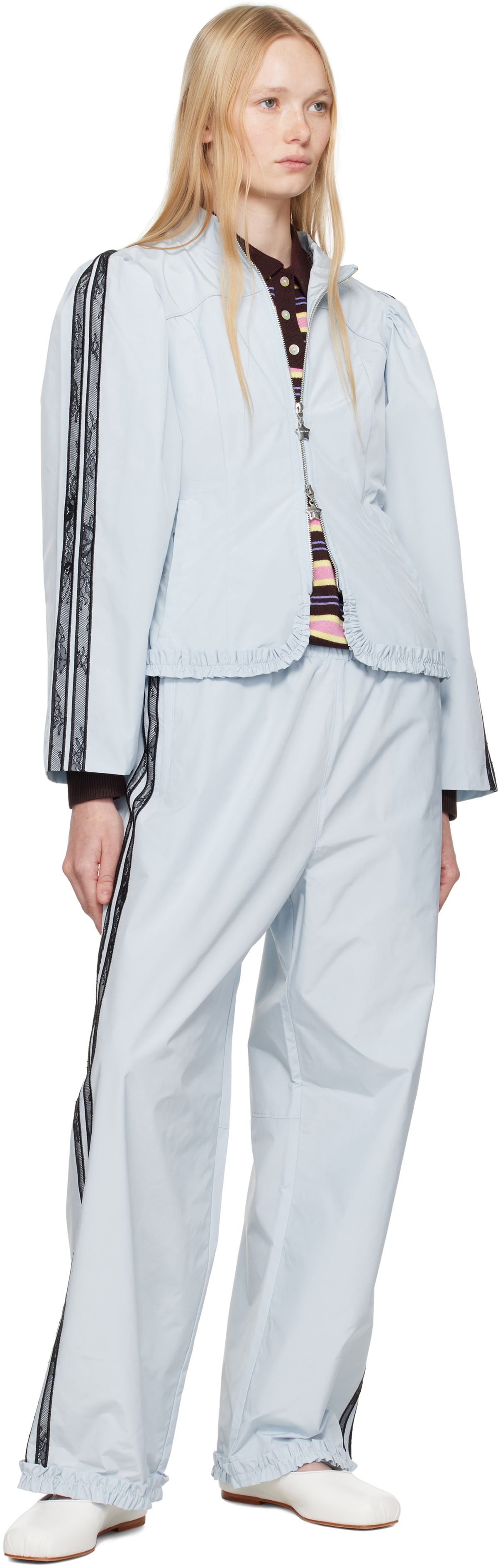 Sandy Liang Blue Anja Track Pants