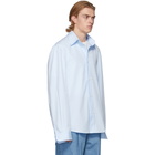 Hed Mayner Blue Oversized Poplin Shirt