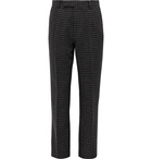 Wacko Maria - Grey Tapered Houndstooth Pleated Wool-Blend Trousers - Gray