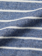 PETER MILLAR - Slim-Fit Striped Mélange Linen and Merino Wool-Blend Sweater - Blue - S