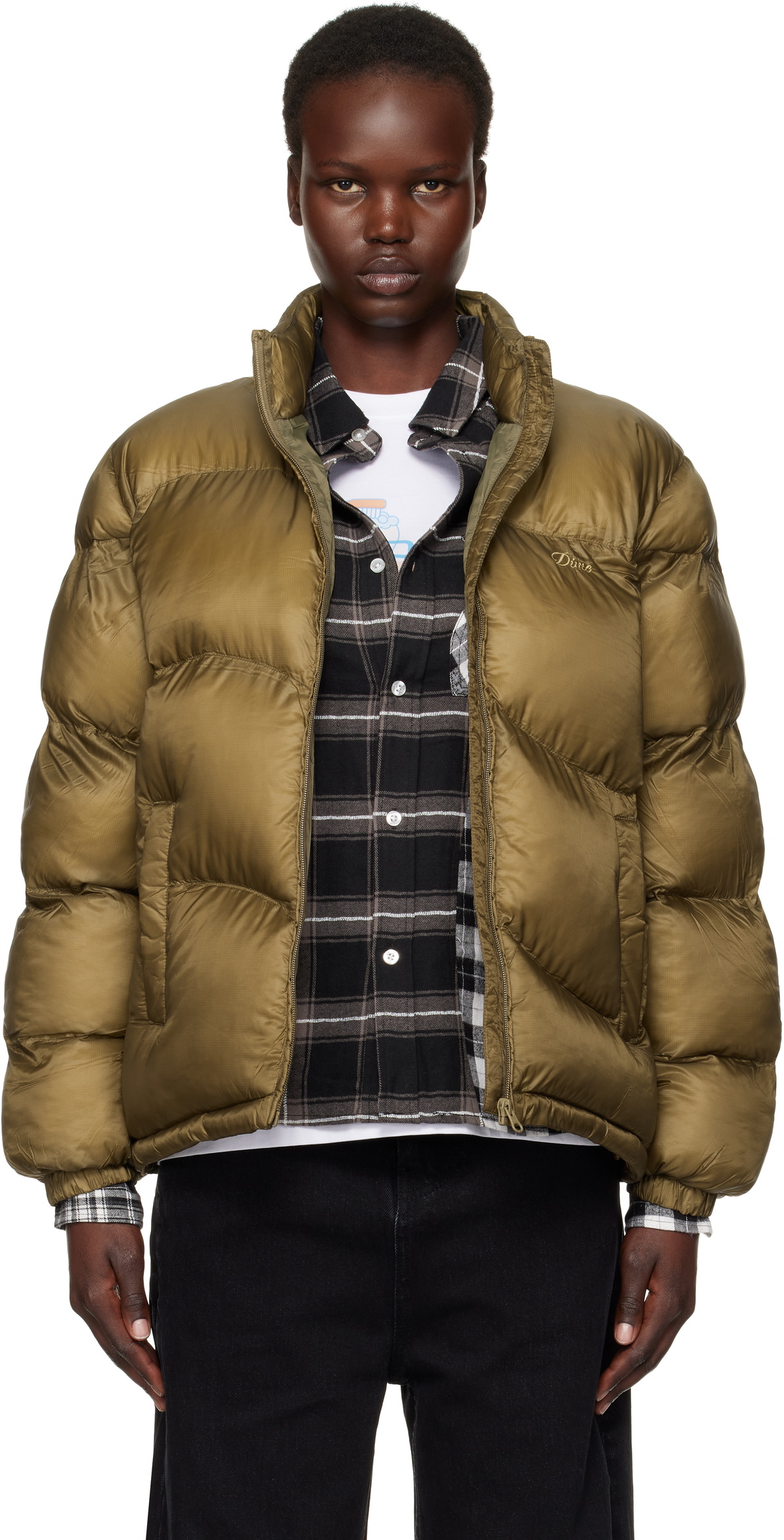 Dime Black Quilted Puffer Jacket Dime