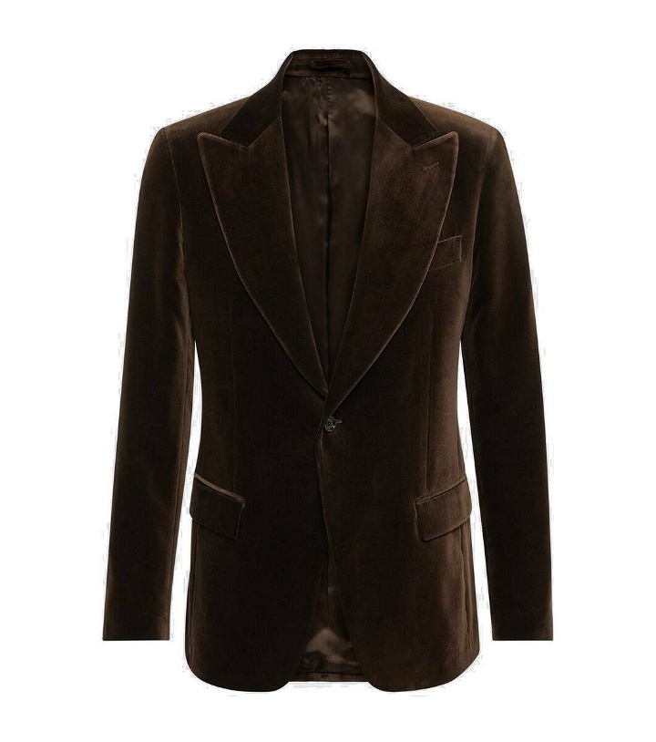 Photo: Lardini Cotton-blend velvet blazer