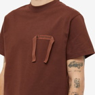 Jacquemus Men's Grosgrain Logo T-Shirt in Brown