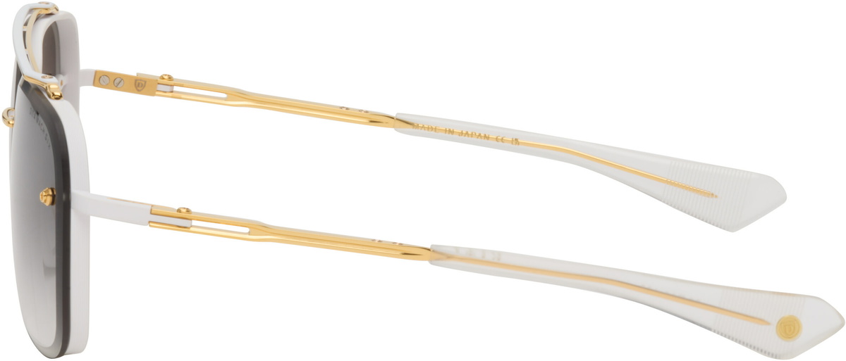 Dita White & Gold Mach-Six Sunglasses