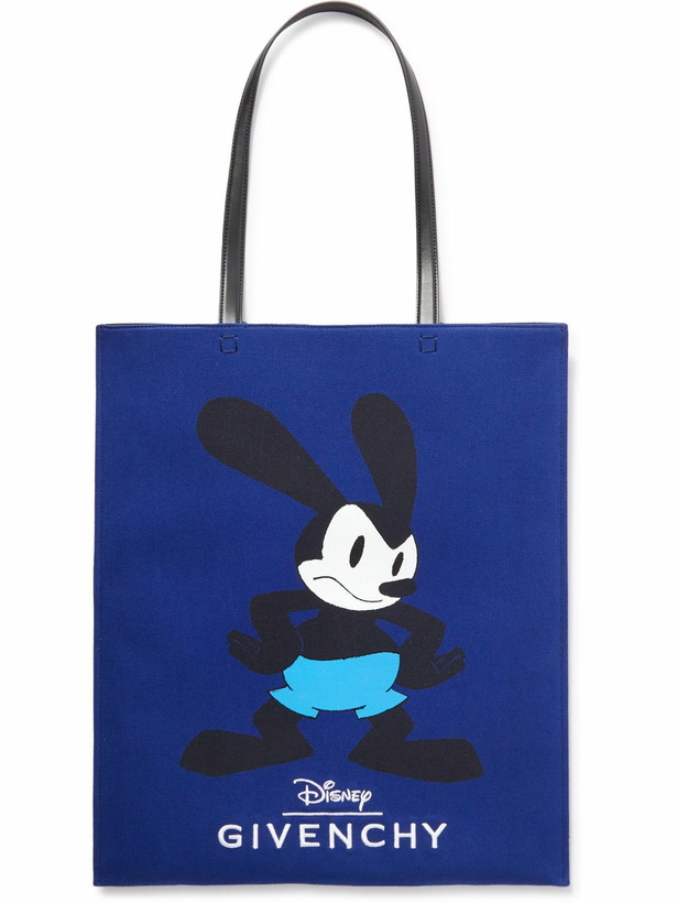 Photo: Givenchy - Disney Leather-Trimmed Cotton-Canvas Tote Bag