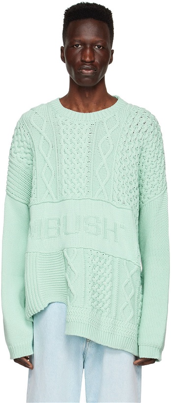 Photo: AMBUSH Green Cotton Sweater