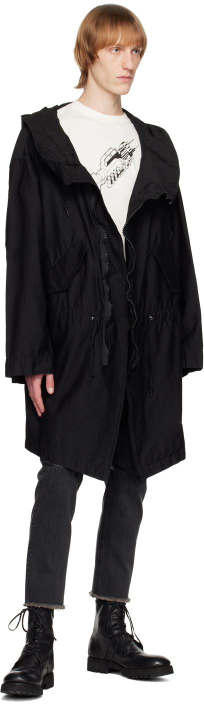 Undercoverism Black Offset Zip Coat