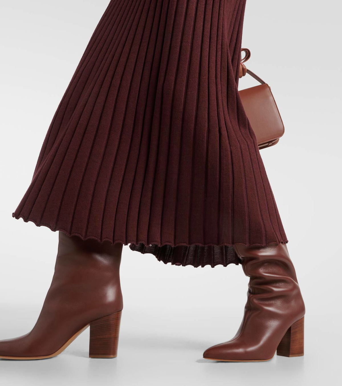 Gabriela Hearst Ribbed-knit silk and cashmere midi dress Gabriela Hearst
