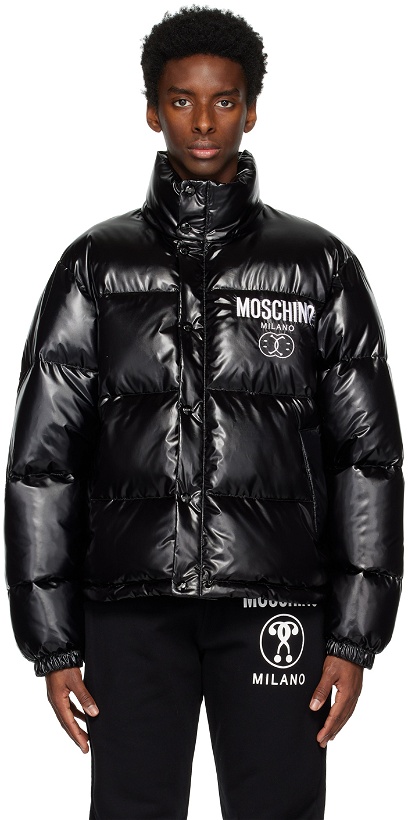 Photo: Moschino Black Shiny Puffer Jacket