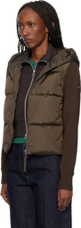 Canada Goose Brown HyBridge Wide Quilt Knit Down Jacket