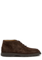 Tods Gommino Suede Boots Brown
