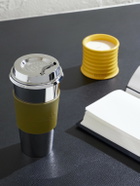 Christofle - Leather-Trimmed Stainless Steel Coffee Cup