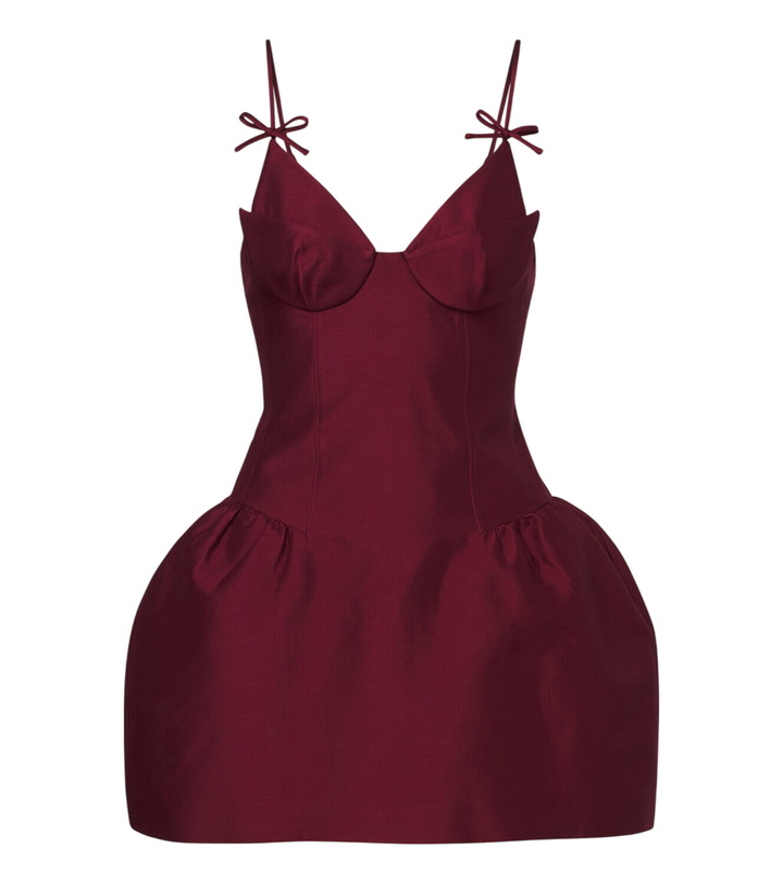 Photo: Shushu/Tong Wool and silk-blend bustier dress