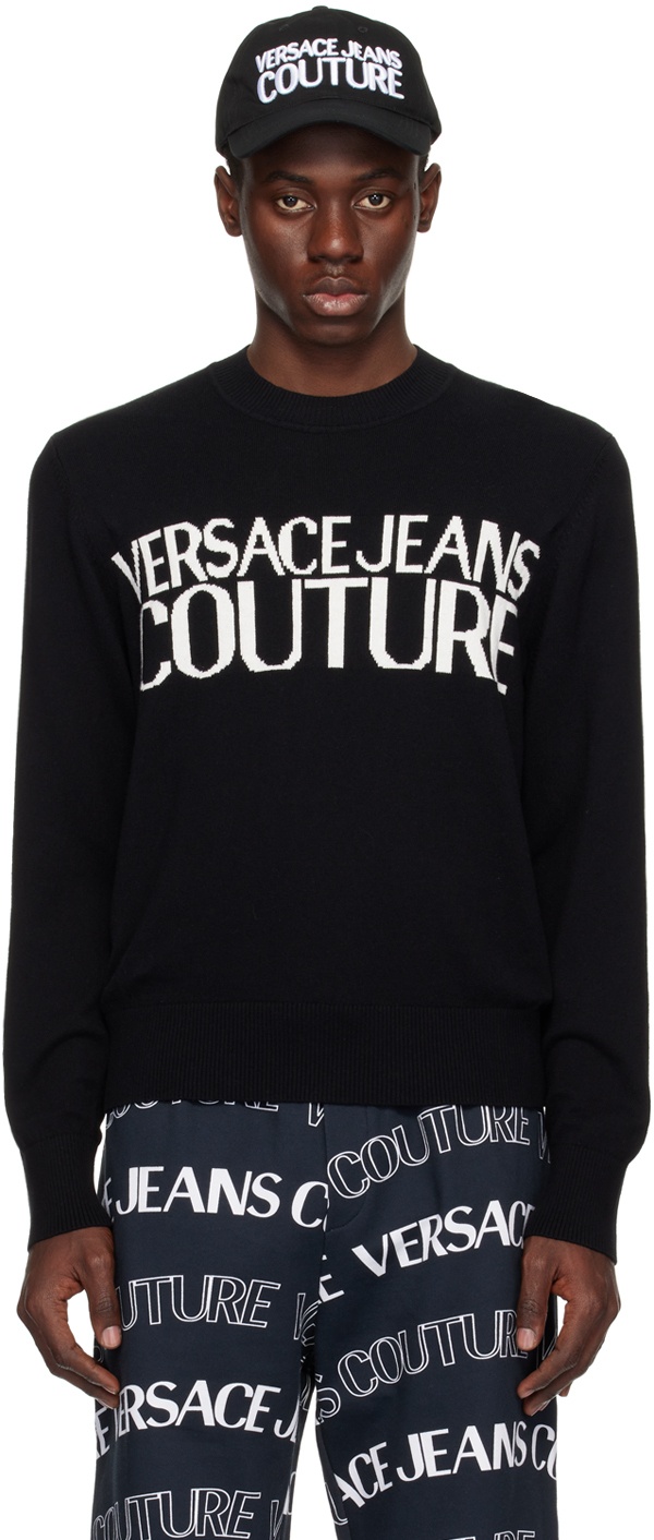 Photo: Versace Jeans Couture Black & White Intarsia Sweater
