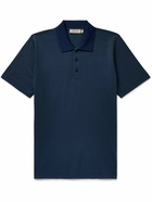 Canali - Slim-Fit Cotton-Piqué Polo Shirt - Blue