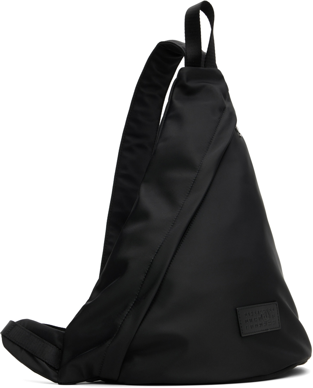 MM6 Maison Margiela Black Nylon Sling Crossbody Backpack