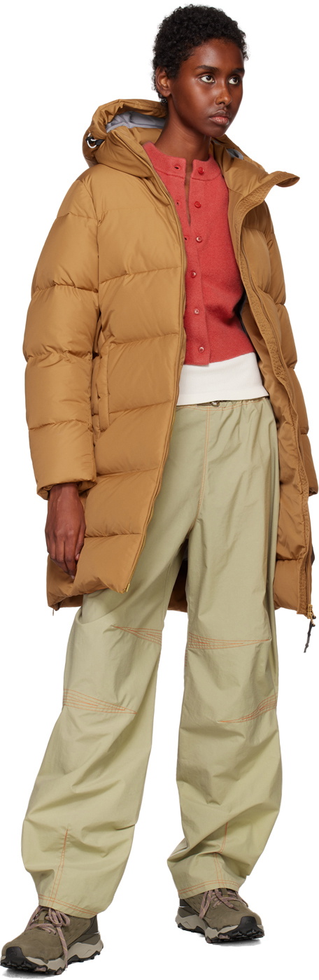 OTTI Brown Long Cocoon Down Jacket
