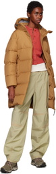 OTTI Brown Long Cocoon Down Jacket