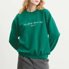 Sporty & Rich Women's NY Tennis Club Crew Sweatshirt in Alpine