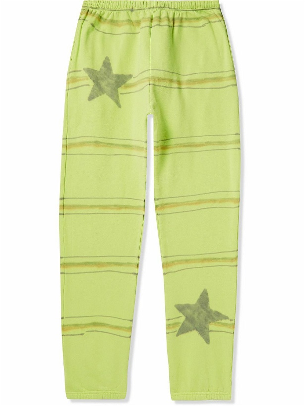 Photo: Collina Strada - Printed Cotton-Jersey Sweatpants - Green