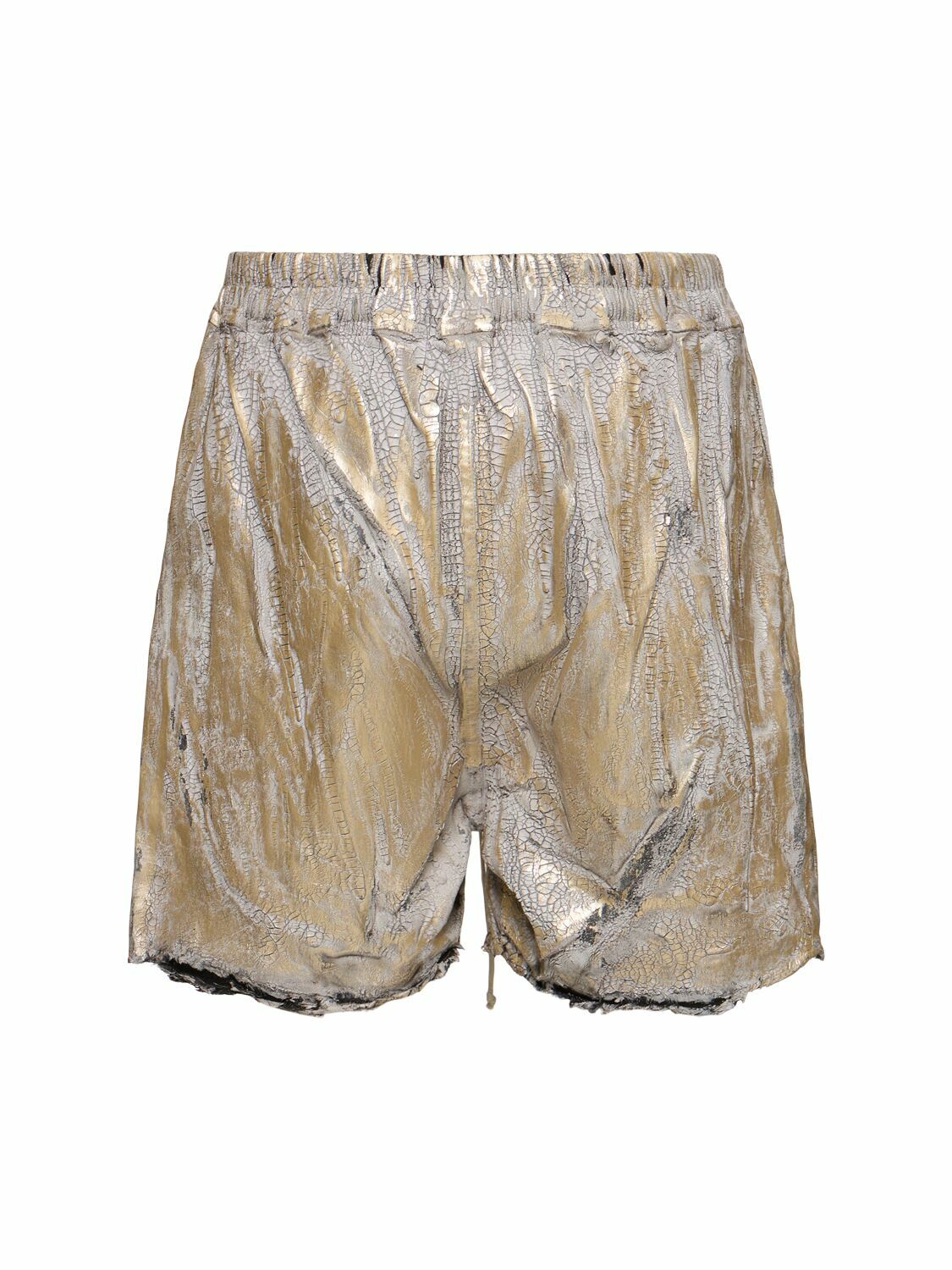 RICK OWENS Boxers Gold Denim Shorts Rick Owens