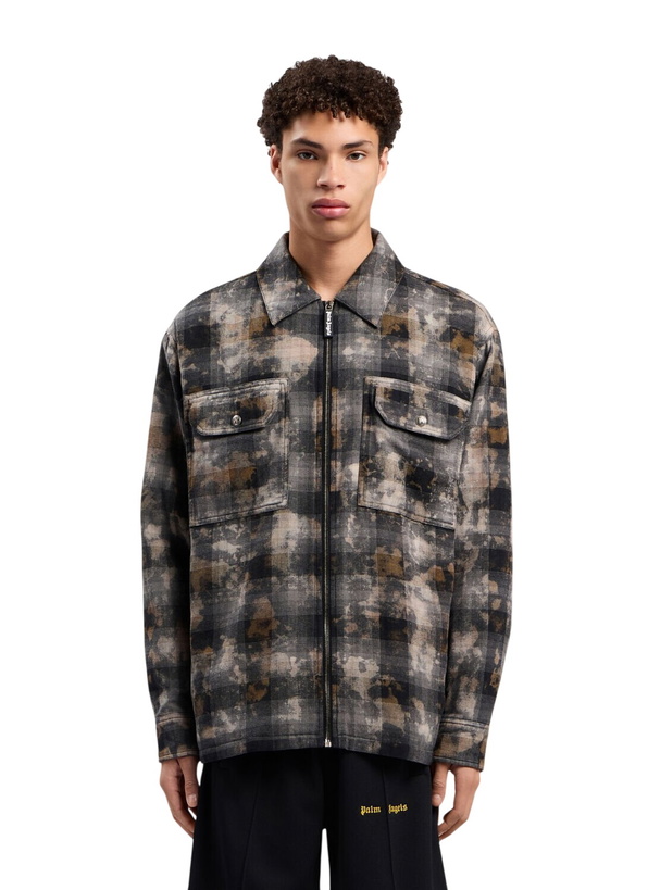 Photo: Palm Angels Curved Logo Check Overshirt