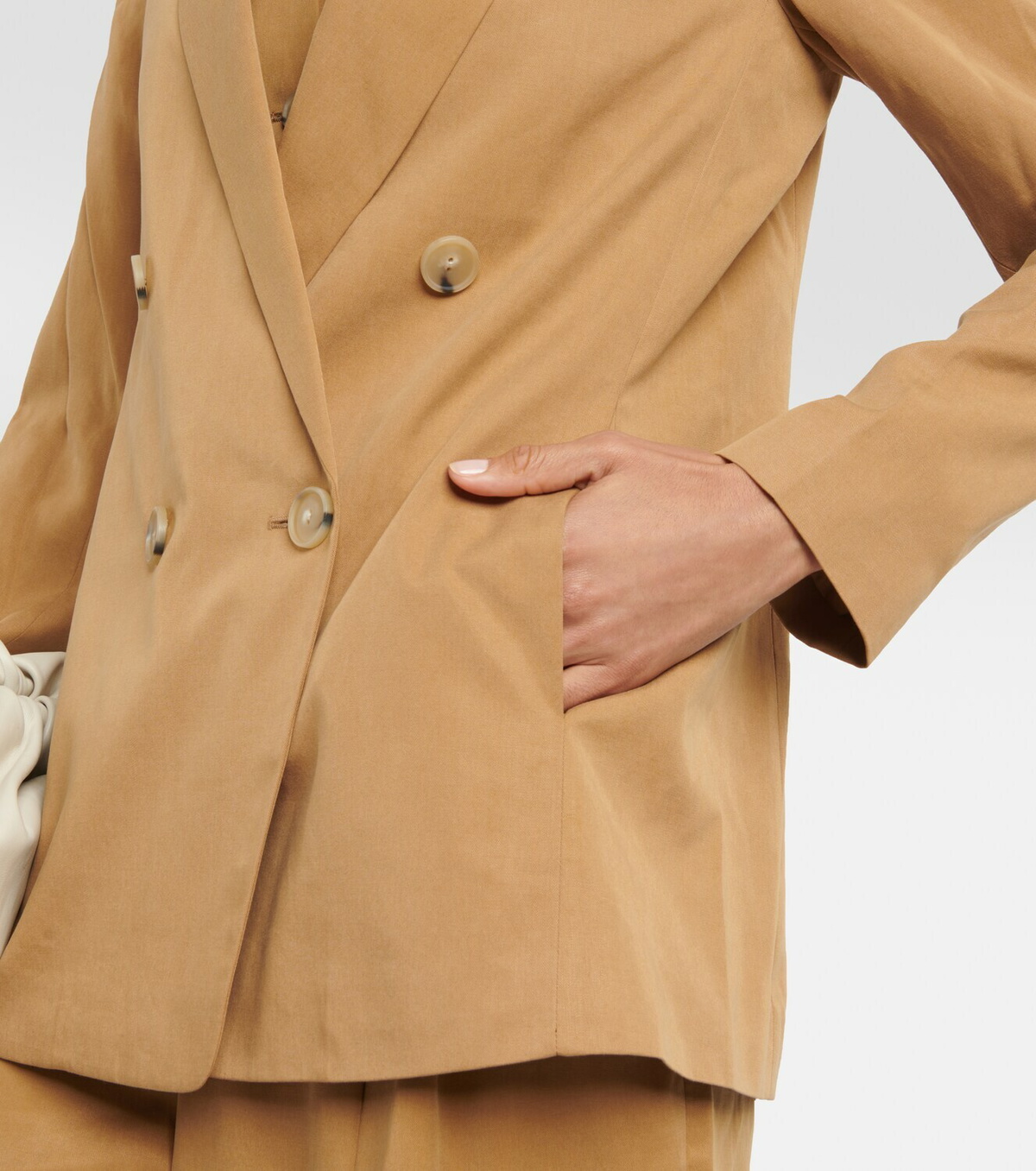 Vortex Double Breasted Blazer in Cream