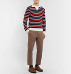 Mr P. - Cropped Tapered Cotton-Twill Trousers - Brown