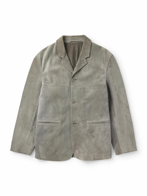 Photo: LEMAIRE - Brushed-Suede Jacket - Gray