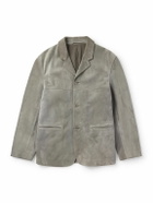 LEMAIRE - Brushed-Suede Jacket - Gray