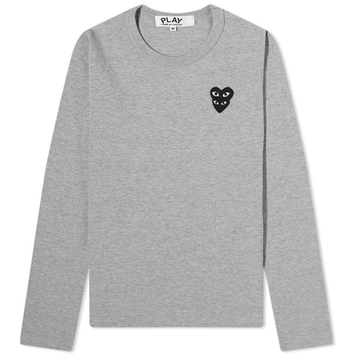 Photo: Comme des Garcons Play Women's Long Sleeve Overlapping Heart Tee