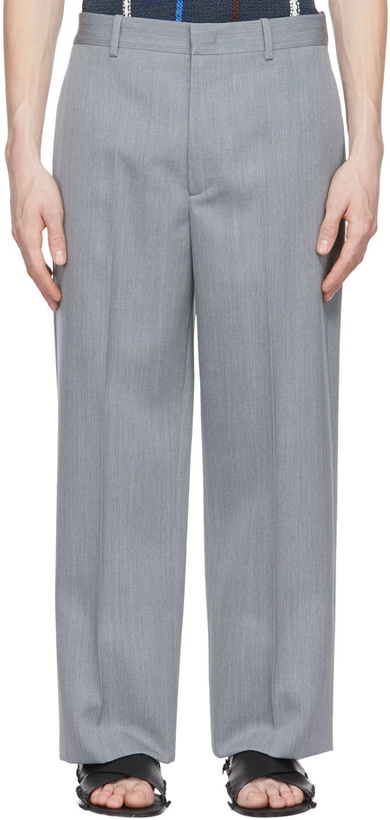 Photo: Jil Sander SSENSE Exclusive Grey Straight-Leg Trousers