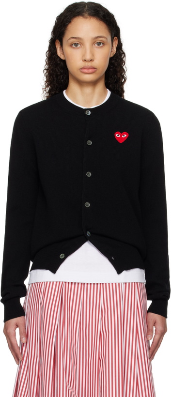 Photo: COMME des GARÇONS PLAY Black Red Heart Cardigan
