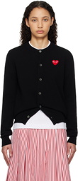 COMME des GARÇONS PLAY Black Red Heart Cardigan