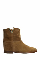 Via Roma 15 Ankle Boots Inside Wedge In Leather Color Suede