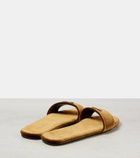 Prada Logo velvet slides
