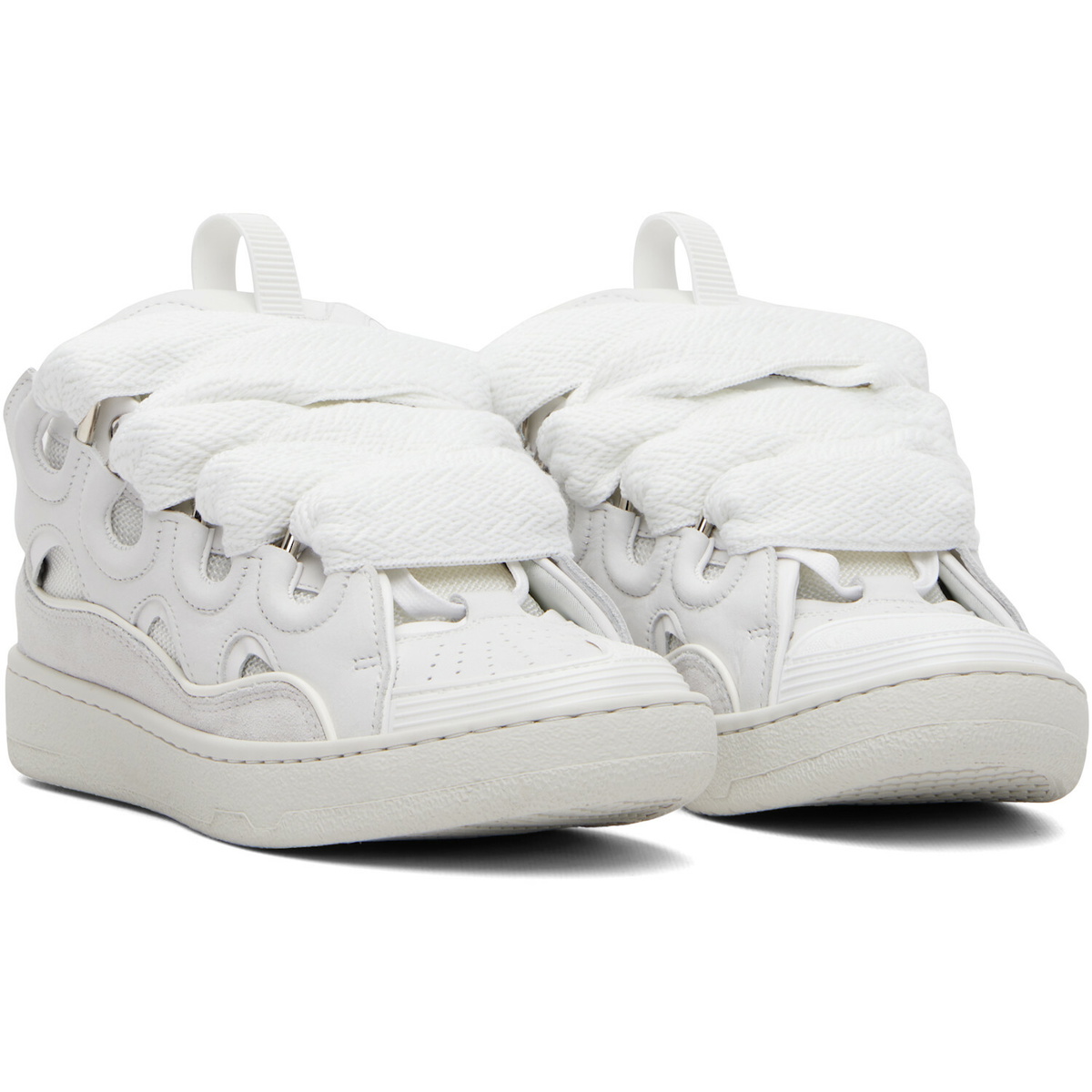 Lanvin White Curb Sneakers