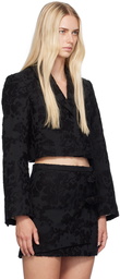 GANNI Black Cropped Blazer